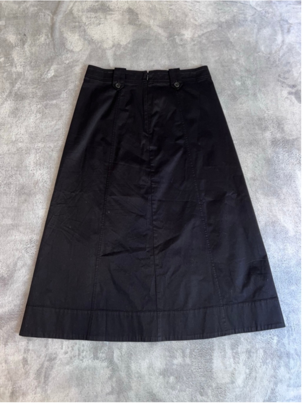 Women's Ann Taylor Black MAXI Skirt Size 8 Cotton Casual